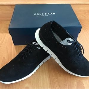 Cole Haan Zerogrand Wing OX Shoes - Black Suede